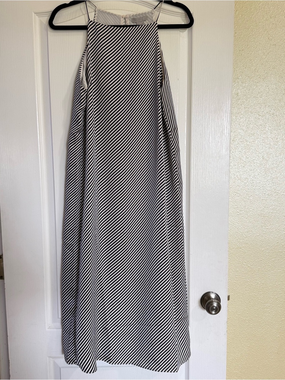 H&M Black & White Stripe Midi Dress NWT Minimalist Coastal Chic Small